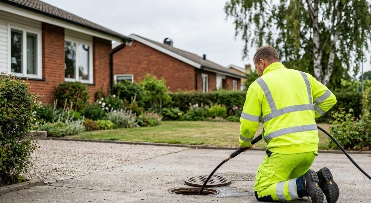 Avloppsspolning med högtryck i Malmö