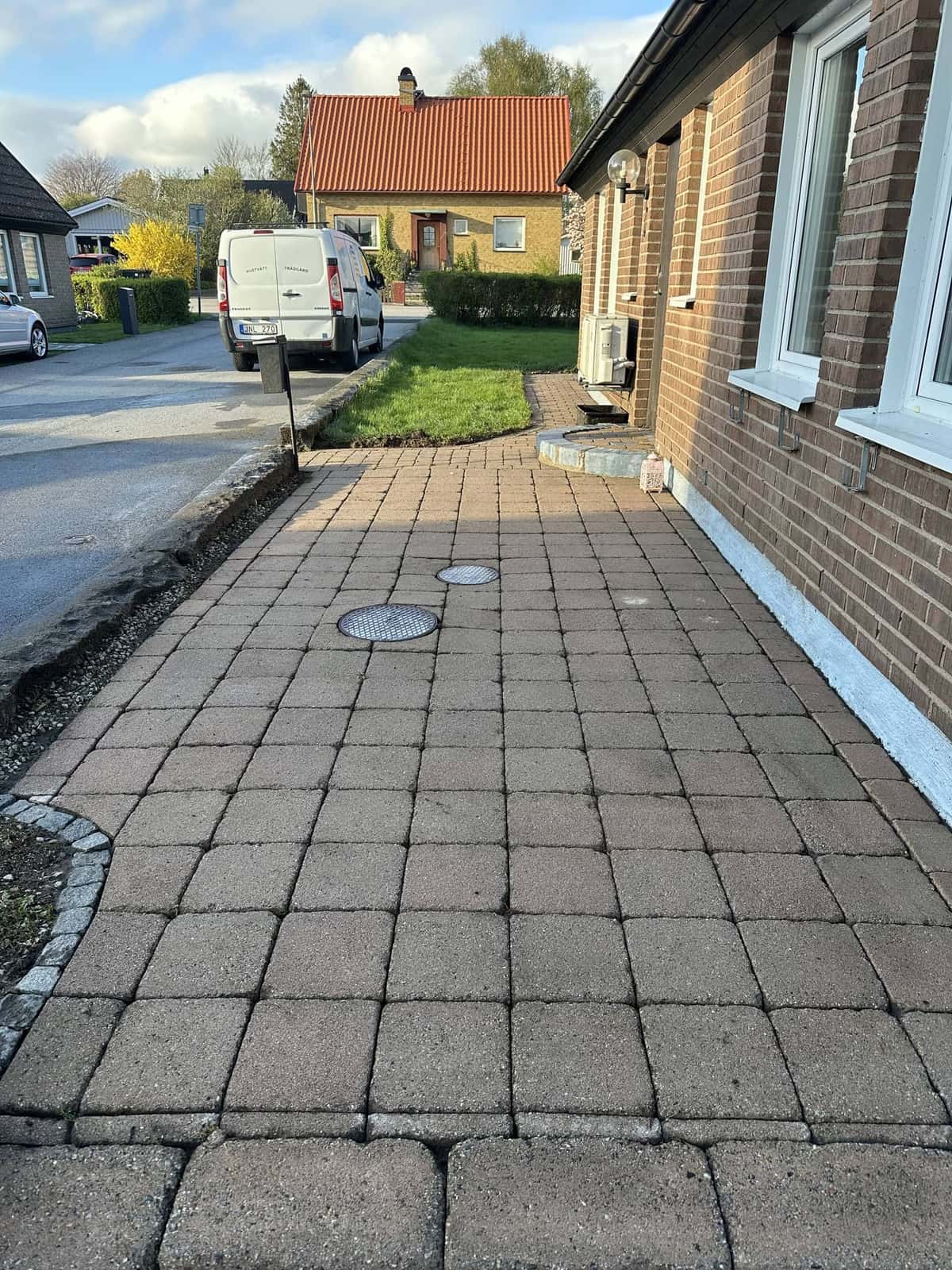 Impregnering av stenplattor — efter