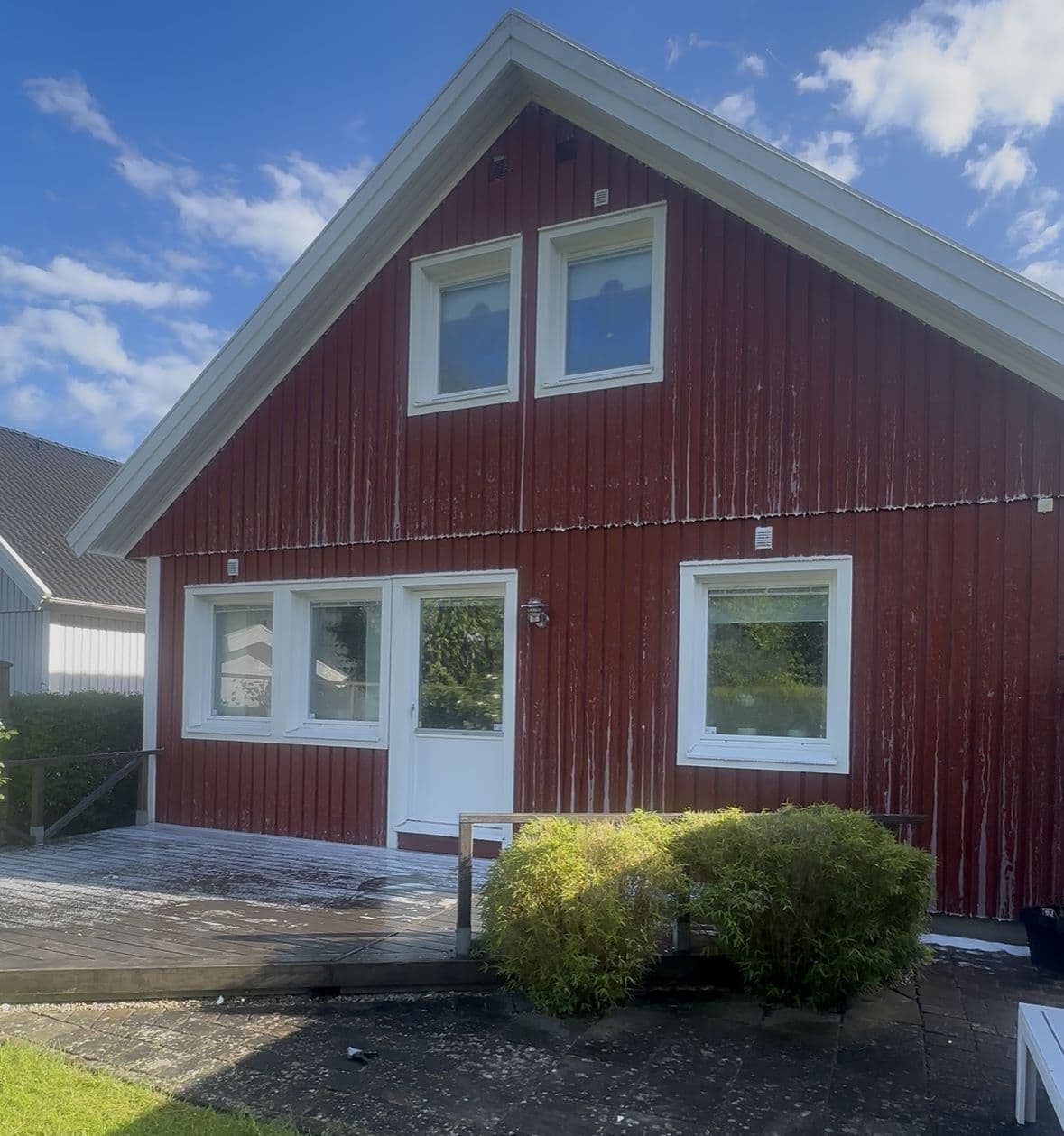 Fasadbehandling — efter